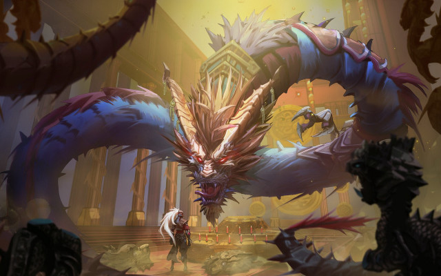 Dragon huge head wings fantasy free wallpaper - medium preview image