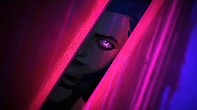 Woman purple eyes curtain sombra free wallpaper - medium preview image