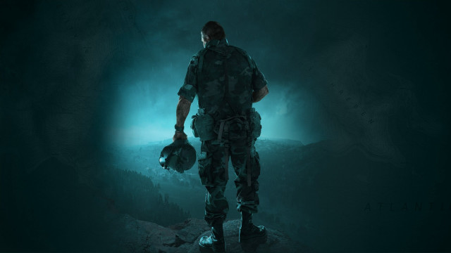 Camouflage military man helmet foggy free wallpaper - medium preview image