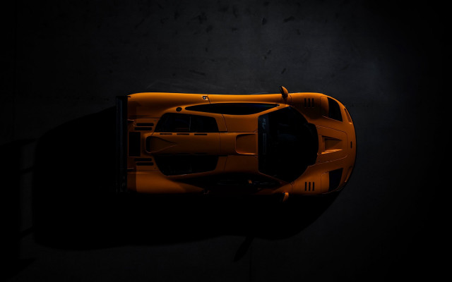 Yellow sports car dark room #6 free wallpaper - medium preview image