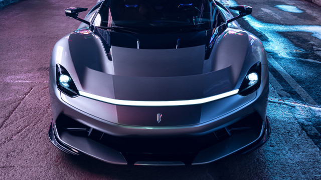 Car parked night futurism rendering free wallpaper - medium preview image