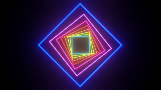 Neon diamond blue red rectangle free wallpaper - medium preview image