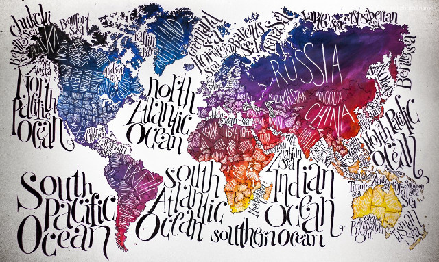 World map colorful words different free wallpaper - medium preview image
