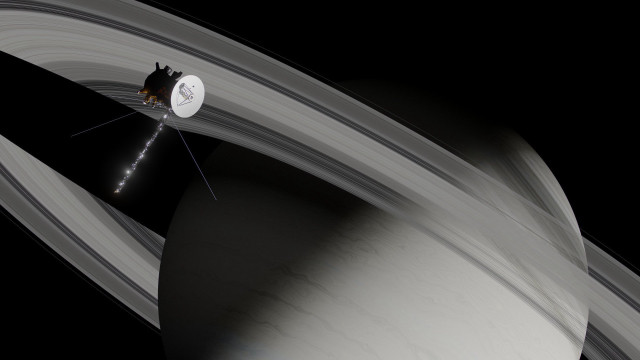 Saturn satellite space art epylon free wallpaper - medium preview image