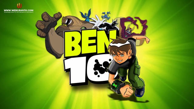 Ben10 cartoon character green background free wallpaper - medium preview image