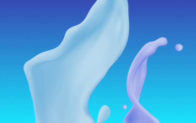 Blue white liquid poured glass free wallpaper - medium preview image