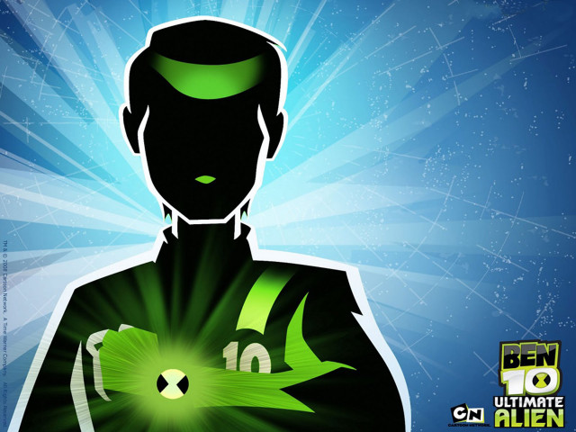 Stylized man green light face free wallpaper - medium preview image