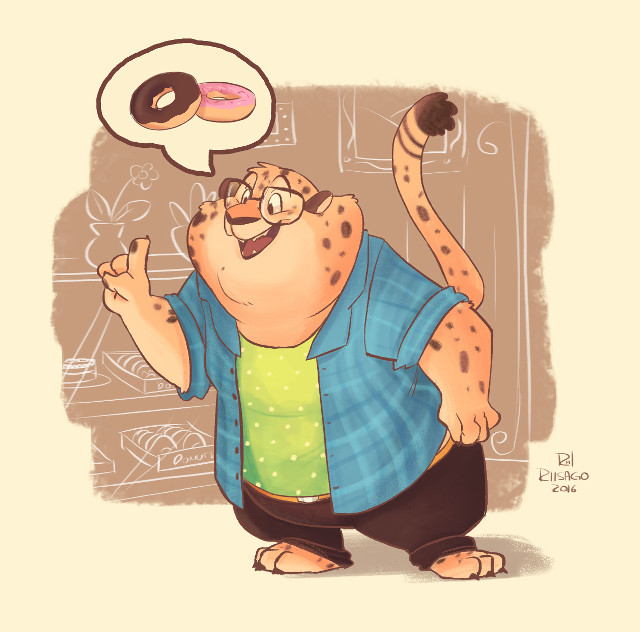 Cartoon character donut thought bubble free wallpaper - medium preview image