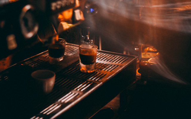 Coffee machine cup steam flame free wallpaper - medium preview image