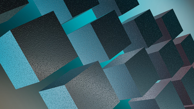 Blue black abstract geometric design #2 free wallpaper - medium preview image