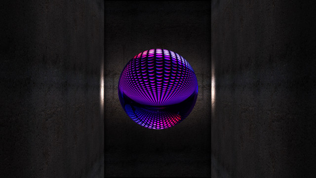 Purple ball dark room light free wallpaper - medium preview image