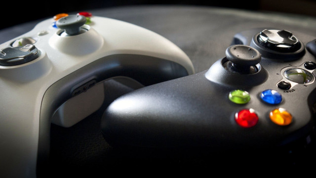White controller multicolored buttons abstract free wallpaper - medium preview image