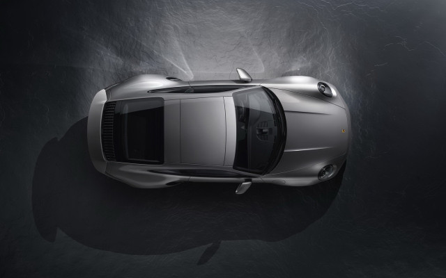 Silver sports car above dark #2 free wallpaper - medium preview image