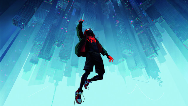 Man skateboard cityscape cyberpunk night free wallpaper - medium preview image