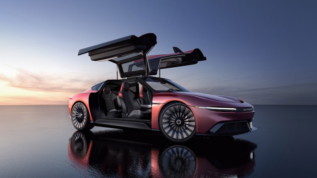 Fan qi car sunset reflective free wallpaper - medium preview image