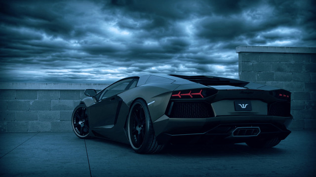 Sports car night parking lot #3 free wallpaper - medium preview image