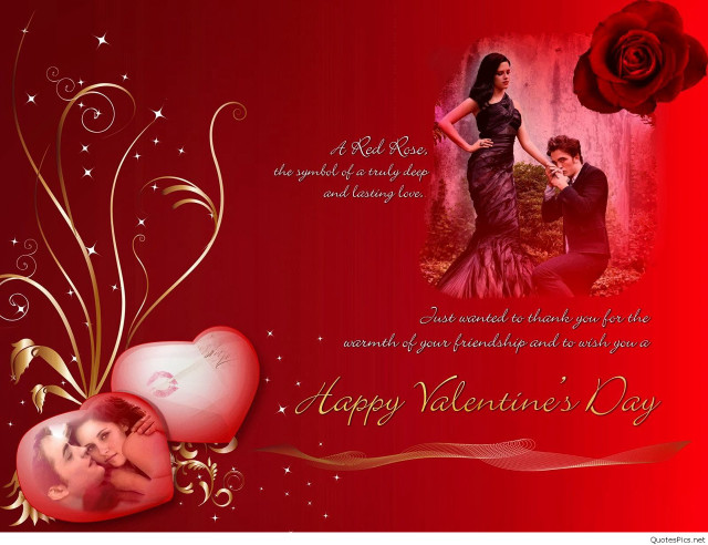Valentines day card couple rose free wallpaper - medium preview image