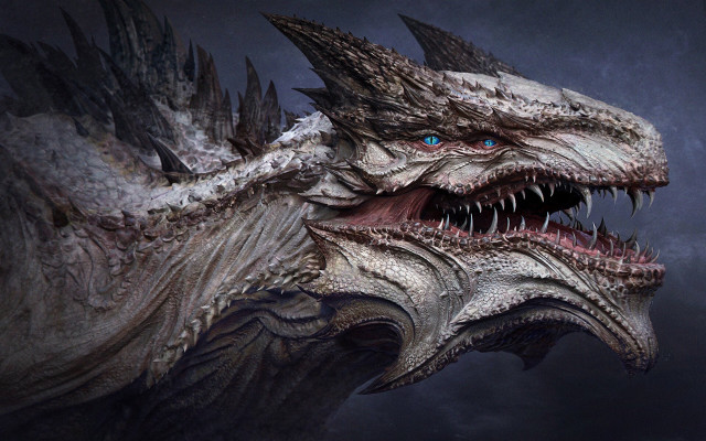 Dragon open mouth sharp teeth free wallpaper - medium preview image