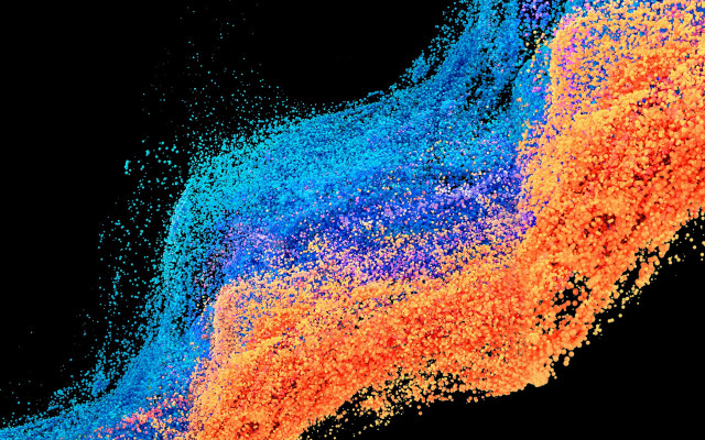 Colorful wave powder black blue free wallpaper - medium preview image