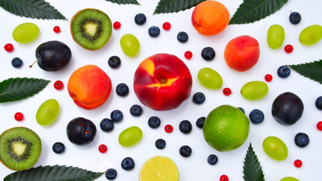 Summer fruit leaves arcimboldo vibrant free wallpaper - medium preview image