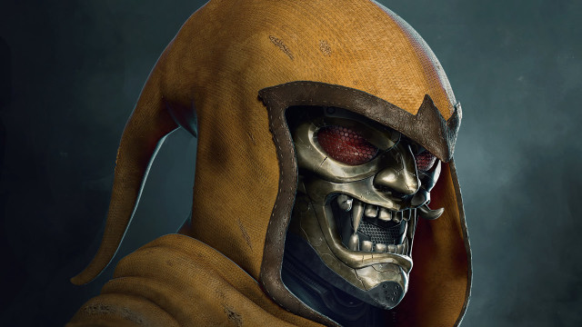 Skeleton yellow hood red eye free wallpaper - medium preview image