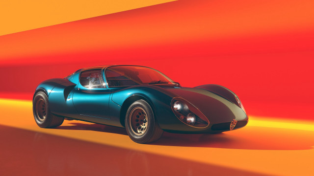 Blue black sportscar red orange free wallpaper - medium preview image