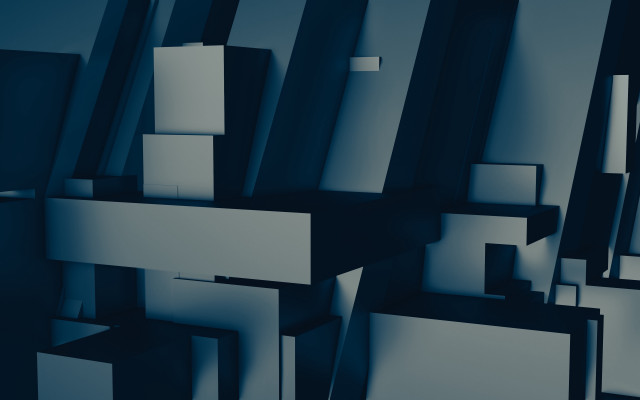 Large blue black abstract boxes free wallpaper - medium preview image