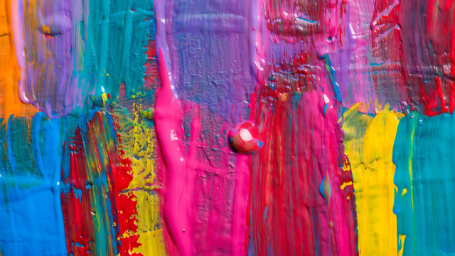 Colorful action painting planet sky free wallpaper - medium preview image