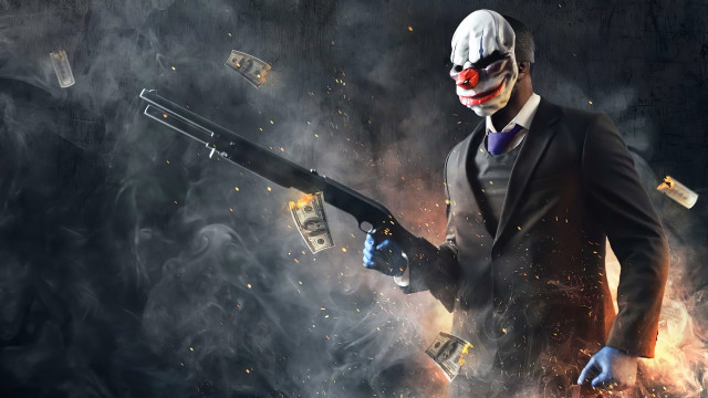 Man suit gun money smoke #2 free wallpaper - medium preview image