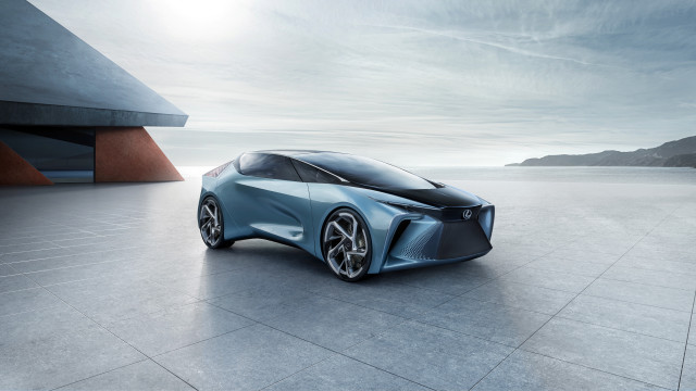 Futuristic car large room sky free wallpaper - medium preview image