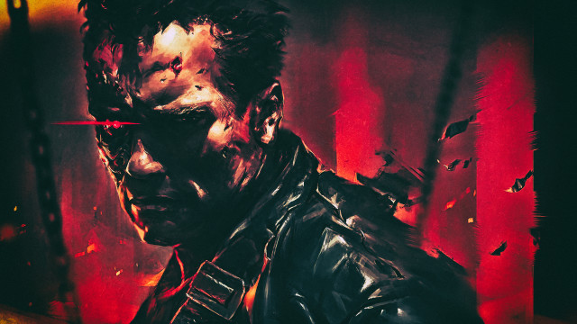 Man leather jacket red black #2 free wallpaper - medium preview image