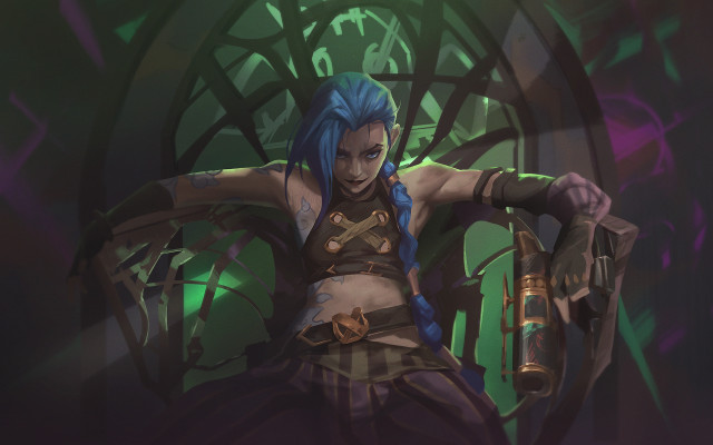 Blue haired woman clock concept free wallpaper - medium preview image