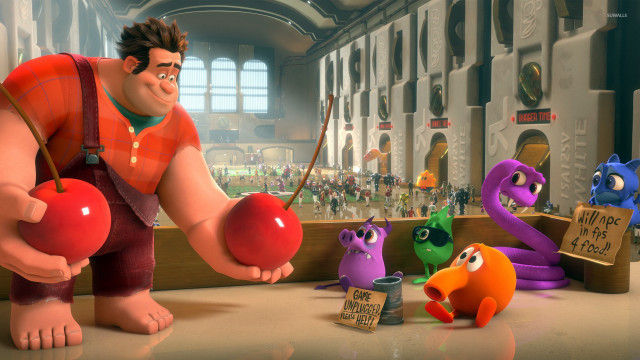 Cartoon character red apple room free wallpaper - medium preview image