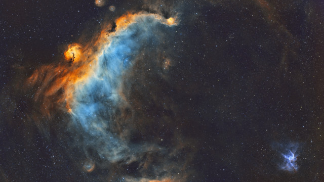 Star cluster nebula space art free wallpaper - medium preview image