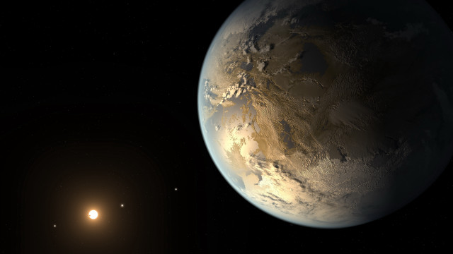 Planet bright light astronaut aurora free wallpaper - medium preview image