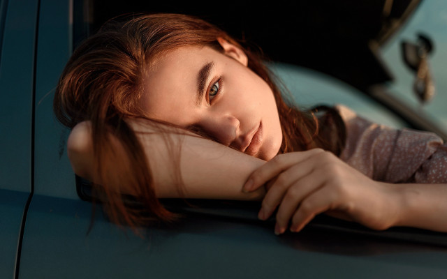 Christabel dennison woman car serious free wallpaper - medium preview image