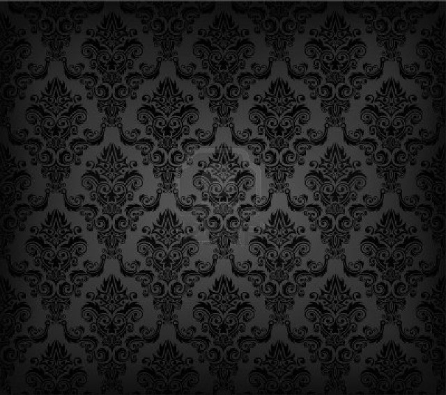 Black wallpaper floral pattern leaves free wallpaper - medium preview image