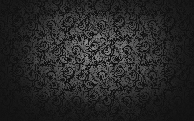 Black wallpaper swirls leaves pattern free wallpaper - medium preview image