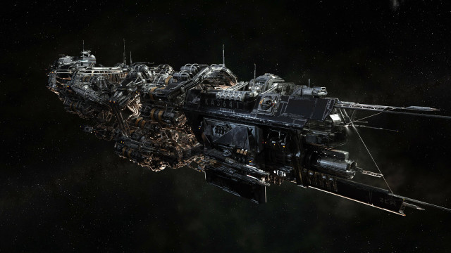 Space ship machinery stars aurora free wallpaper - medium preview image