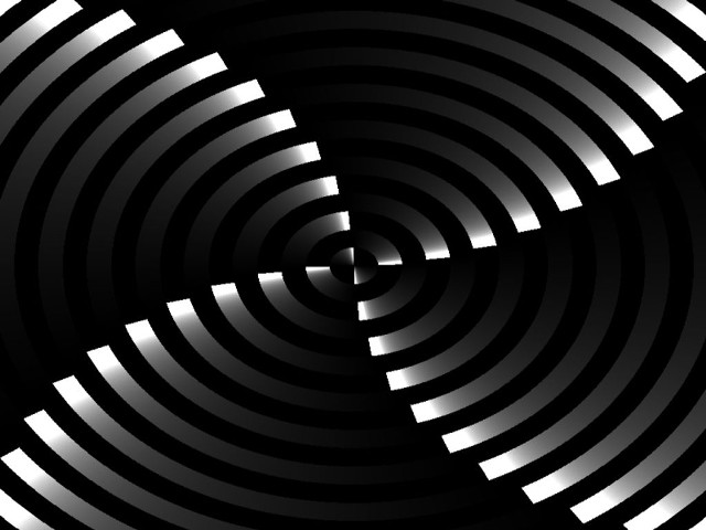 Black white circular light center free wallpaper - medium preview image
