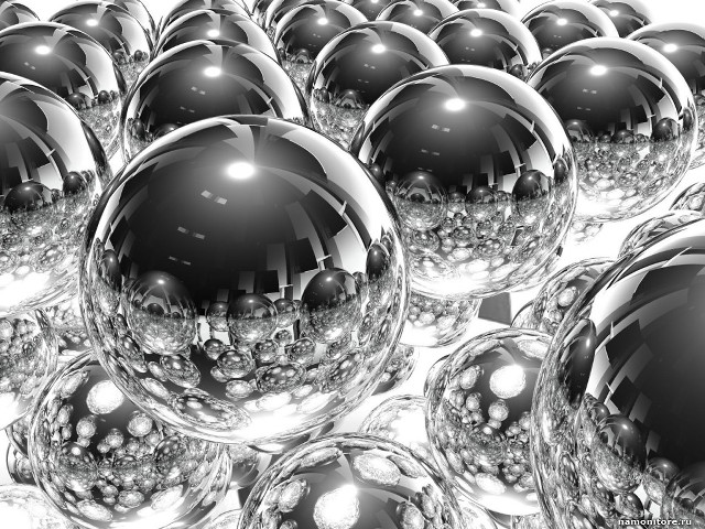 Shiny balls white background black free wallpaper - medium preview image