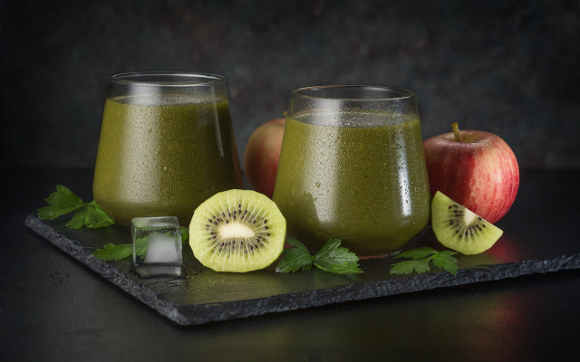 Green glasses apple kiwi slate free wallpaper - medium preview image
