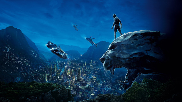 Mountain man bear city night free wallpaper - medium preview image