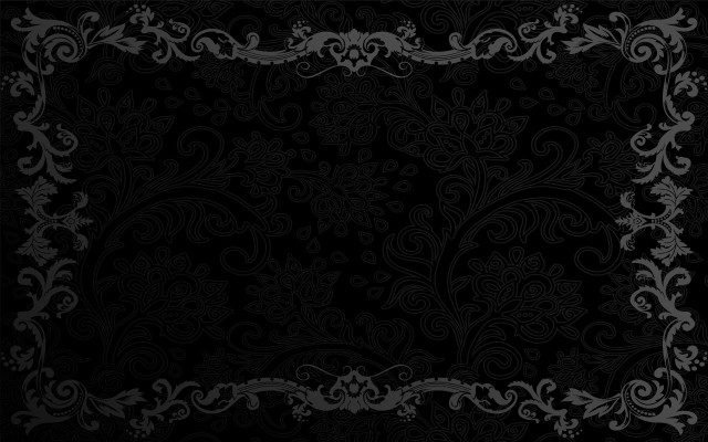 Black white floral design vines free wallpaper - medium preview image