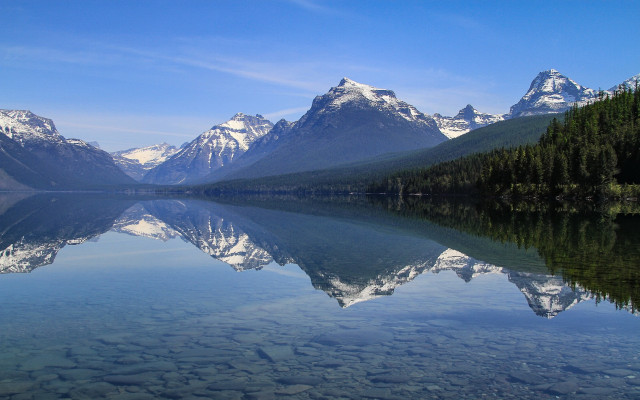 Mountain range reflection lake sky #3 free wallpaper - medium preview image