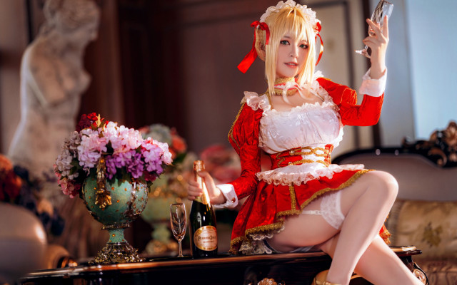 Rococo cosplay aliceprin wine vase free wallpaper - medium preview image