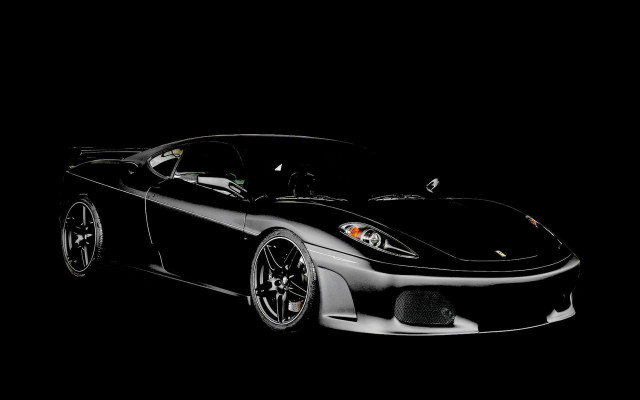 Black sports car dark room #4 free wallpaper - medium preview image