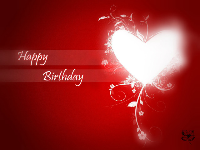 Heart shaped happy birthday message free wallpaper - medium preview image