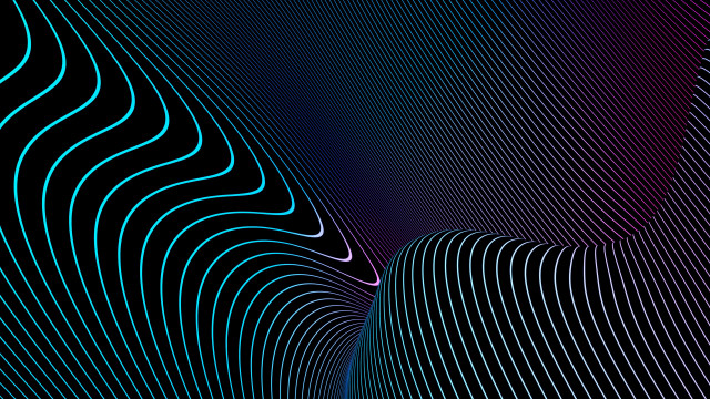 Colorful abstract lines curves raytraced #2 free wallpaper - medium preview image