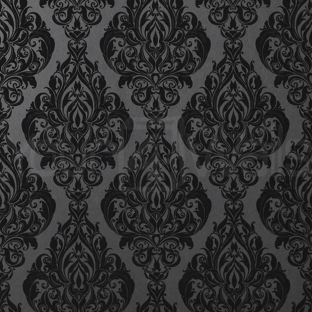 Black grey wallpaper floral pattern free wallpaper - medium preview image